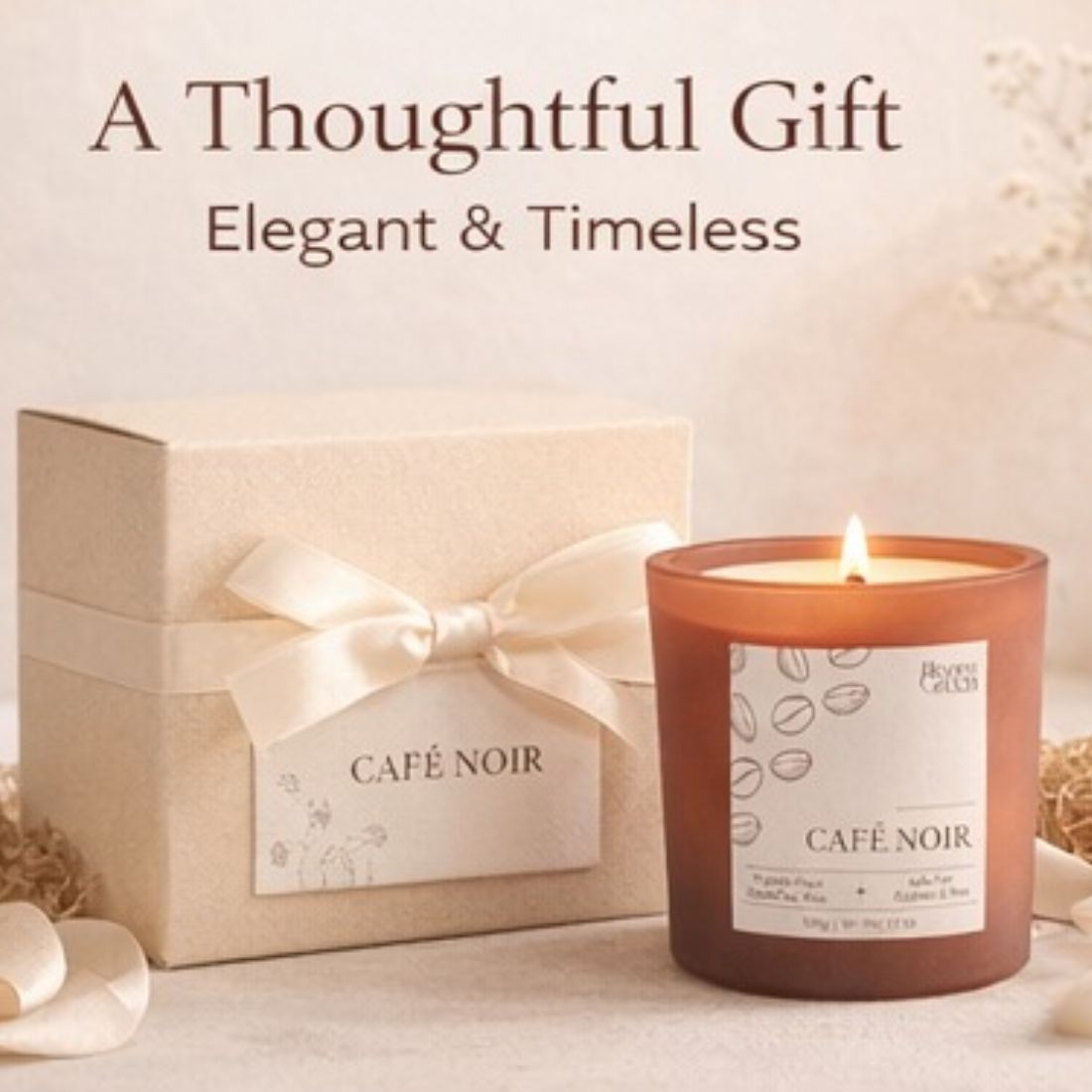 Coffee Scented Candle 100gm – Rich Café Aroma Candle | Long Lasting Warm Home Fragrance Candle by Bloom Green