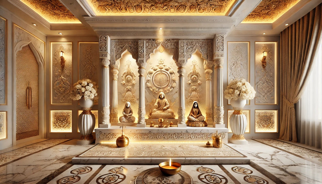 Marble Pooja Room Designs – Elevate Your Space with Elegance and Serenity