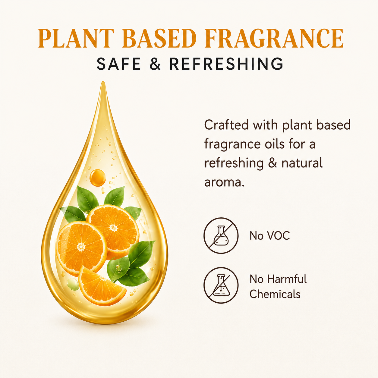 Citrus Cruise Car Gel Freshener 40gm – Natural Citrus Car Perfume Gel | Long Lasting Plant-Based Dashboard Air Freshener by Bloom Green