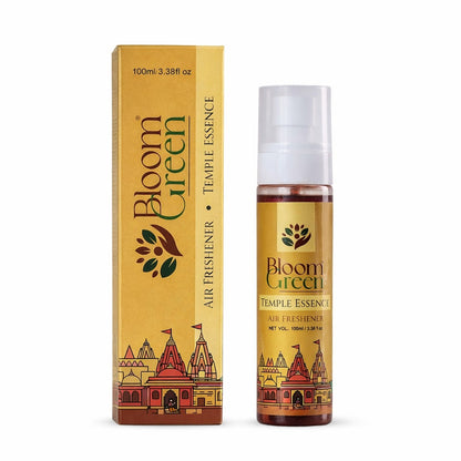 Temple Essence Natural Air Freshener Spray – Sacred Sandalwood & Woody Aroma | 100 ML