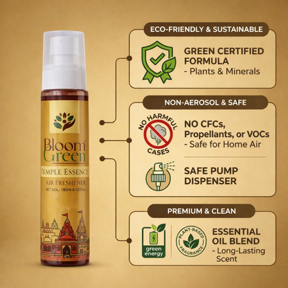 Buy Temple Essence Air Freshener 100ml & Get Jade Breeze Air Freshener 100ml Free | Bloom Green Combo Offer