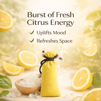 Citrus Camphor Cone 60gm – Natural Camphor Air Freshener Cones with Refreshing Citrus Aroma | Long Lasting Home & Prayer Room Freshener by Bloom Green