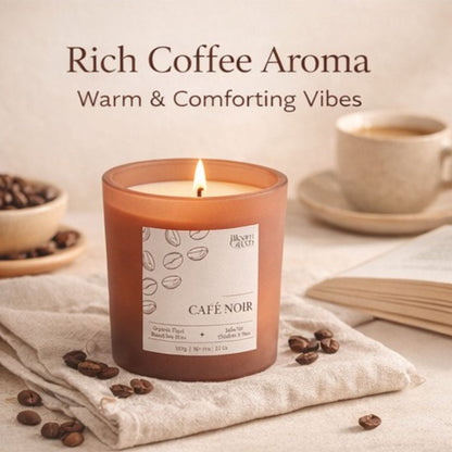 Coffee Scented Candle 100gm – Rich Café Aroma Candle | Long Lasting Warm Home Fragrance Candle by Bloom Green