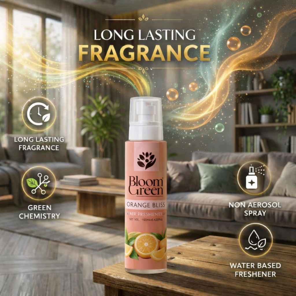 Orange Bliss Natural Air Freshener Spray – Citrusy Fresh Room Fragrance | 190ml