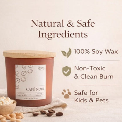 Coffee Scented Candle 100gm – Rich Café Aroma Candle | Long Lasting Warm Home Fragrance Candle by Bloom Green
