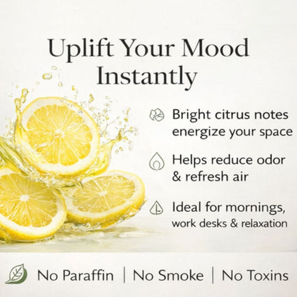 Lemongrass Scented Candle 100gm – Refreshing Citrus Aromatherapy Candle | Long Lasting Home Fragrance Candle by Bloom Green