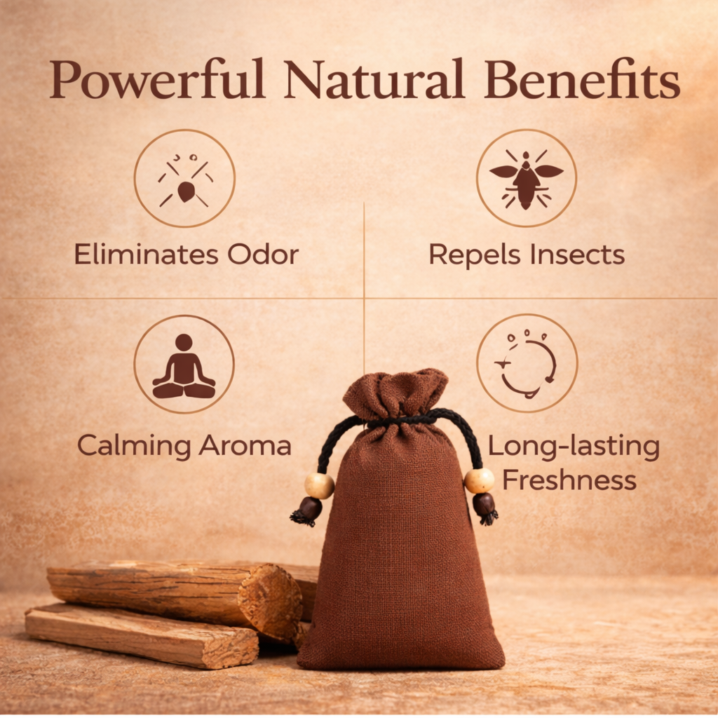 Sandalwood Camphor Cone 60gm – Natural Camphor Air Freshener Cones with Sacred Sandalwood Aroma | Long Lasting Home & Prayer Room Freshener by Bloom Green