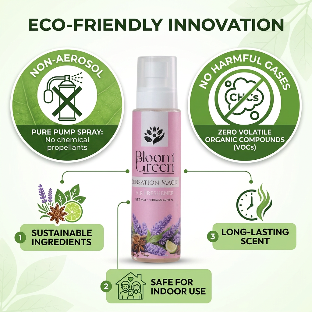 Sensation Magic Natural Air Freshener Spray – Relaxing Lavender Aroma | 190ml