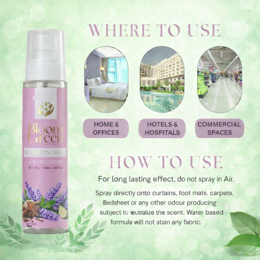 Sensation Magic Natural Air Freshener Spray – Relaxing Lavender Aroma | 100ml