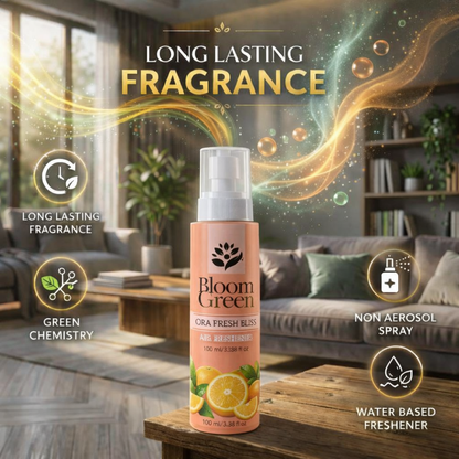 Orange Bliss Natural Air Freshener Spray – Citrusy Fresh Room Fragrance | 100ml