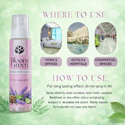 Sensation Magic Natural Air Freshener Spray – Relaxing Lavender Aroma | 190ml