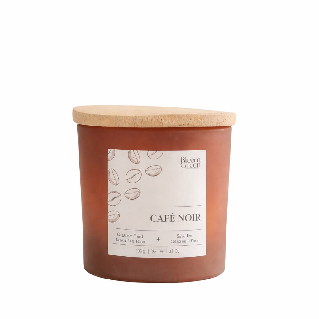 Coffee Scented Candle 100gm – Rich Café Aroma Candle | Long Lasting Warm Home Fragrance Candle by Bloom Green