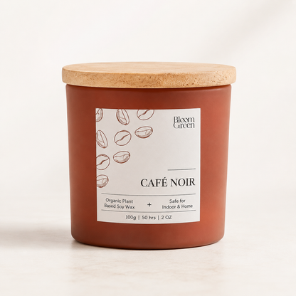 Coffee Scented Candle 100gm – Rich Café Aroma Candle | Long Lasting Warm Home Fragrance Candle by Bloom Green